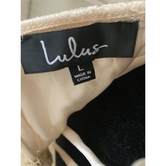 Lulus Cream Ruffled Lace-Up Mini Dress NWT Varies - Picture 9 of 9